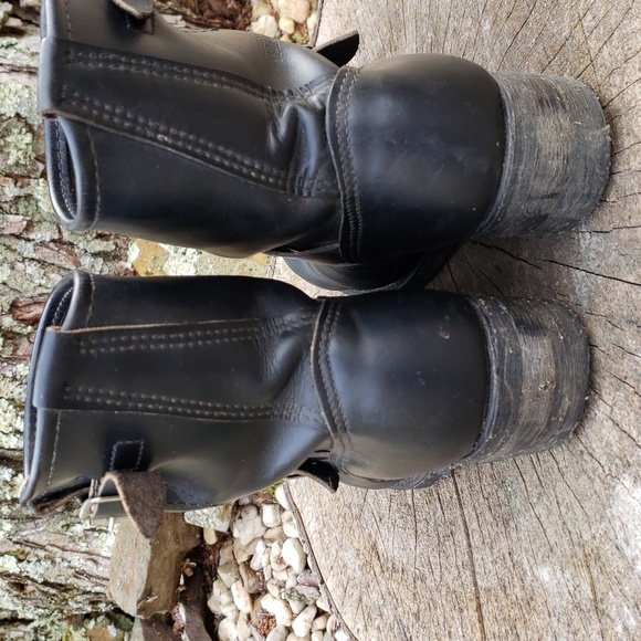 Leather Moto Engineer Boots - Picture 10 of 11